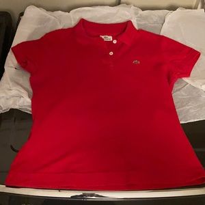 Lacoste red polo- 38